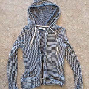 Abercrombie and Fitch Knit Navy Striped Sweatshirt Size S